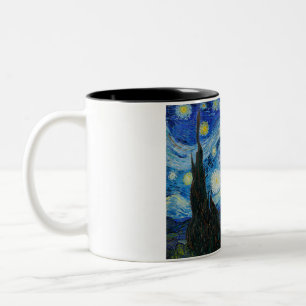 The Starry Night 1889 by Vincent van Gogh Zweifarbige Tasse