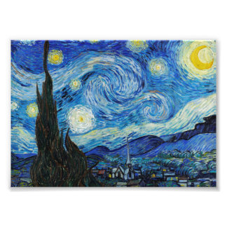 The Starry Night (1889) von Vincent Van Gogh Fotodruck