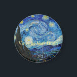 The Starry Night (1889) von Vincent Van Gogh Magnet<br><div class="desc">The Starry Night (1889) von Vincent Van Gogh</div>