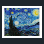 "THE STARRY NIGHT" 1889 VON VINCENT VAN GOGH POSTER<br><div class="desc">"The STARRY NIGHT" 1889 VON VINCENT VAN GOGH AUF POSTER AUS DER SAMMLUNG DES JOHN PAUL GETTY MUSEUM</div>