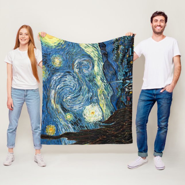 The Starry Night by Vincent Van Gogh Fleecedecke (Beispiel)