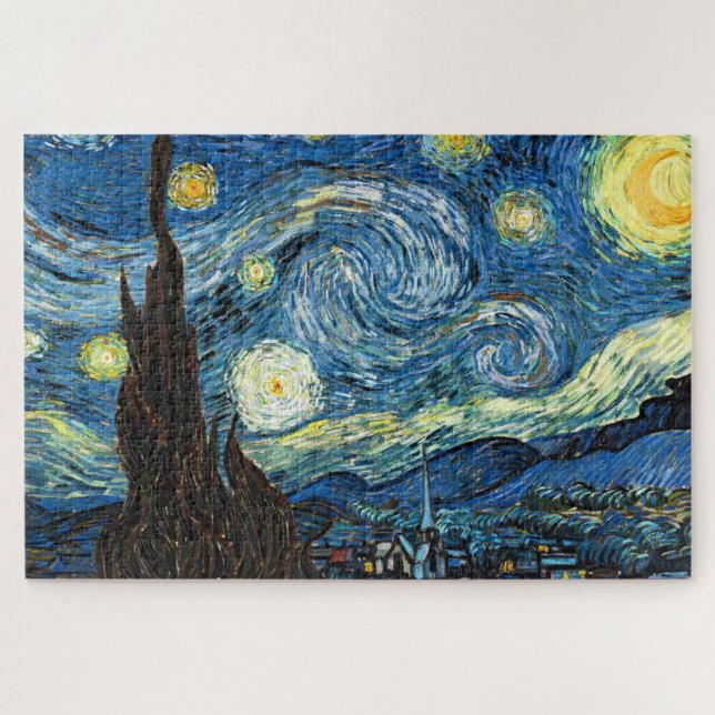The Starry Night by Vincent Van Gogh Puzzle (Horizontal)