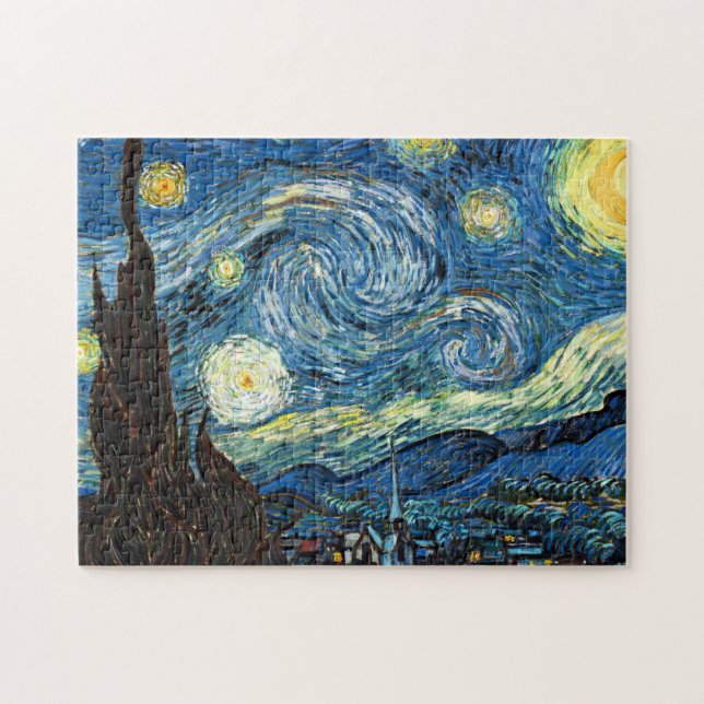 The Starry Night by Vincent Van Gogh Puzzle (Horizontal)