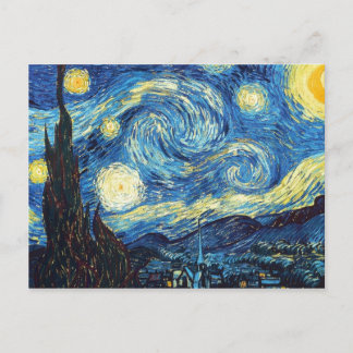 The Starry Night (De sterrennacht) - Van Gogh Postkarte
