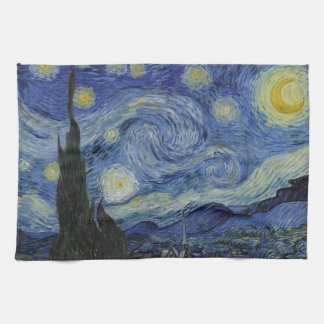 The Starry Night, oil painting, Vincent Van Gogh Geschirrtuch