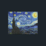 The Starry Night - Van Gogh (1888) Leinwanddruck<br><div class="desc">Dieses Design zeigt Vincent Van Gogh's Gemälde The Starry Night aus dem Jahr 1888. Es zeigt eine nächtliche Szene, die dem ähnelt, was Van Gogh außerhalb seines Fensters gesehen hätte.</div>
