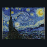 The Starry Night - Van Gogh (1888) Poster<br><div class="desc">Dieses Design zeigt Vincent Van Gogh's Gemälde The Starry Night aus dem Jahr 1888. Es zeigt den Blick,  den Van Gogh nachts von seinem Zimmer aus sah.</div>