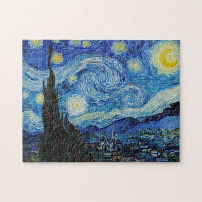 The Starry Night Van Gogh Art Print Puzzle (Horizontal)