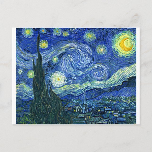 The Starry Night - Vincent van Gogh (1889) Postkarte (Vorderseite)