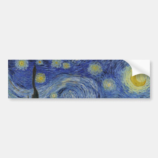 The Starry Night (Vincent van Gogh) (berühmte Kuns Autoaufkleber (Vorne)