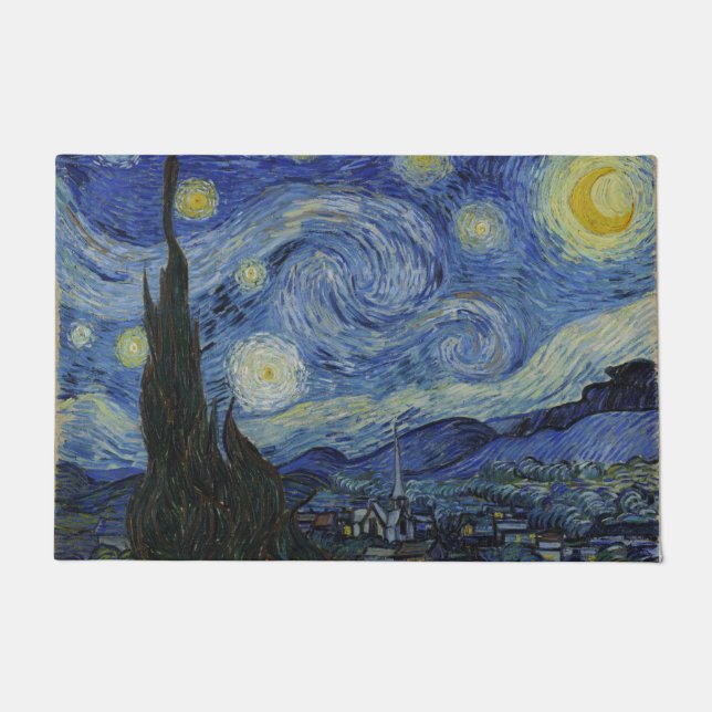 The Starry Night (Vincent van Gogh) (berühmte Kuns Fußmatte (Vorderseite)
