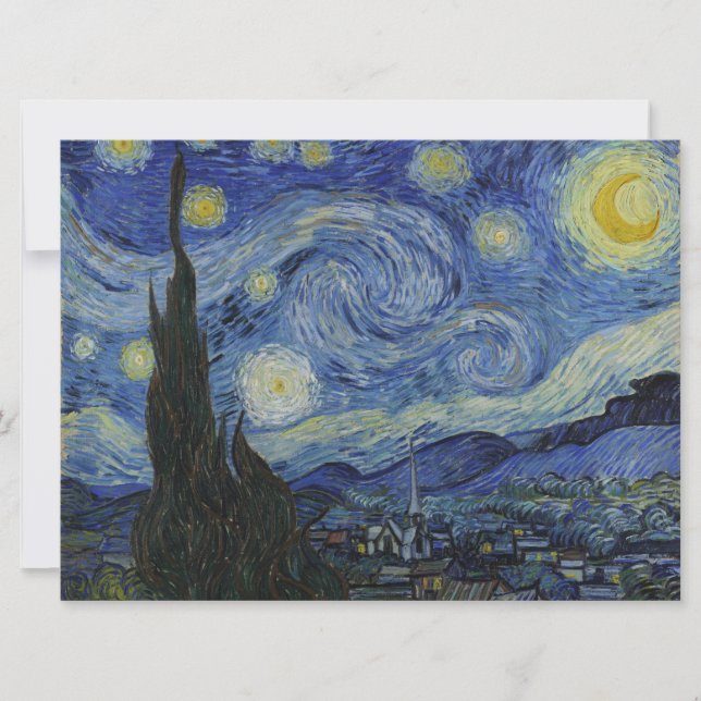 The Starry Night (Vincent van Gogh) (berühmte Kuns Karte (Vorderseite)