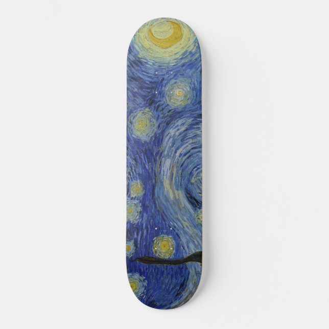 The Starry Night (Vincent van Gogh) (berühmte Kuns Skateboard (Vorderseite)