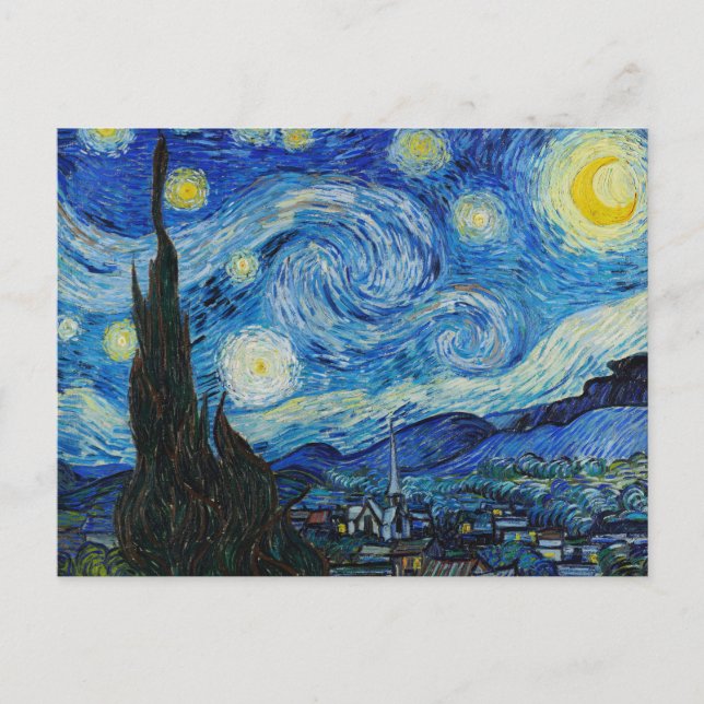 The Starry Night - Vincent Van Gogh Postkarte (Vorderseite)