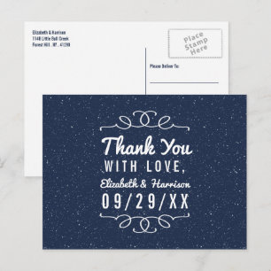 The Starry Night Wedding Collection - Danke Postkarte