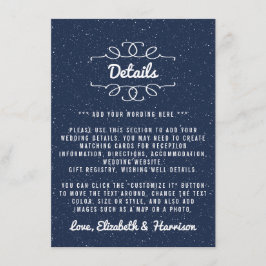 The Starry Night Wedding Collection - Detail Begleitkarte