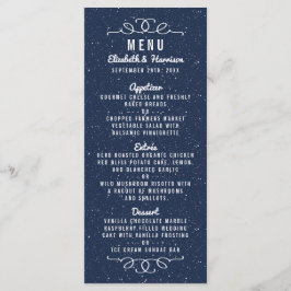 The Starry Night Wedding Collection - Menü Menükarte