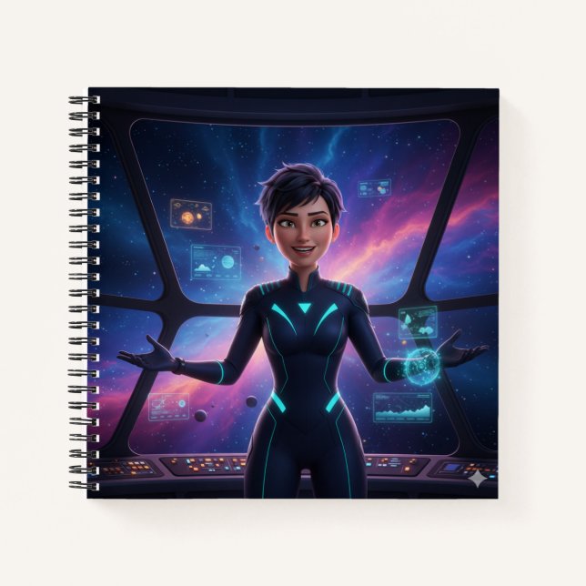 The Starship Story Captain Notebook Notizbuch (Vorderseite)