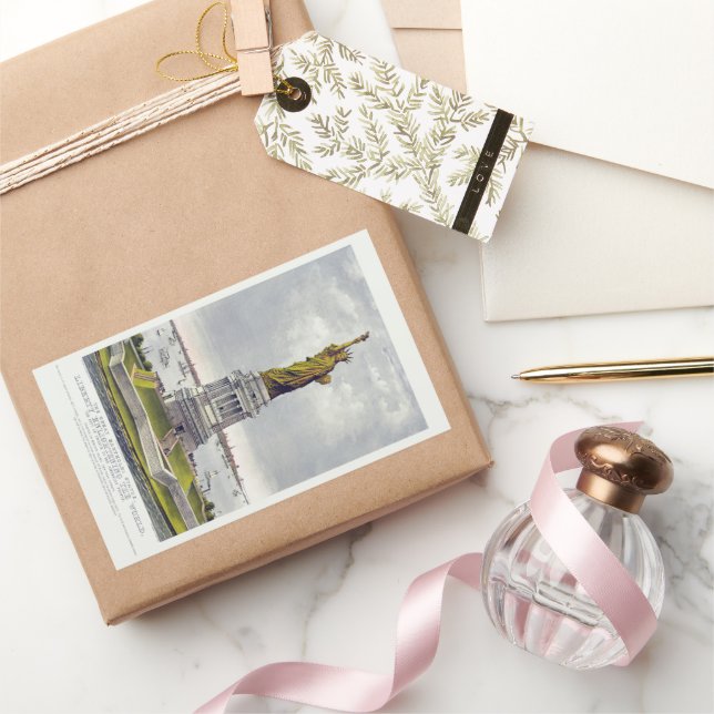 The Statue of Liberty, The Great Bartholdi Statue Rechteckiger Aufkleber (Schenken)