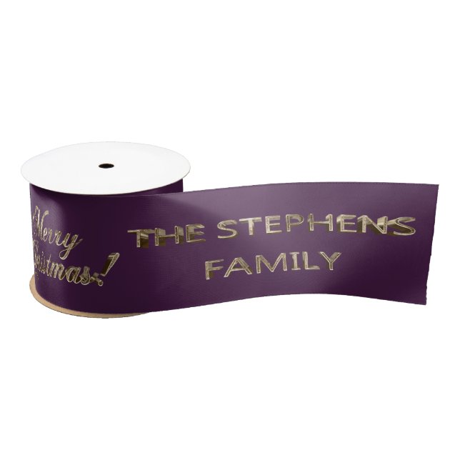 The Stephens Family Name Elegante Imitate Gold Scr Satinband (Spule)