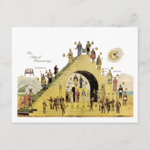THE STEPS OF FREEMASONRY POSTKARTE