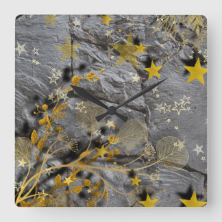 The Stone wall Quadratische Wanduhr