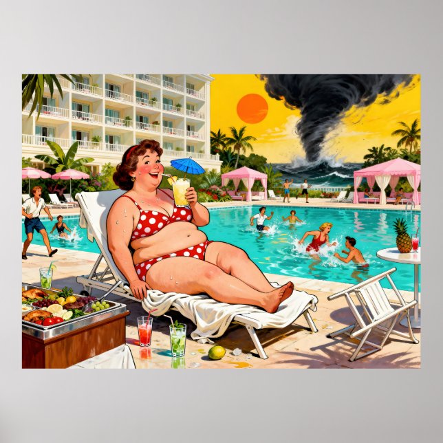 “The Storm Can Wait” – A Self Denial Cartoon Poster (Vorne)