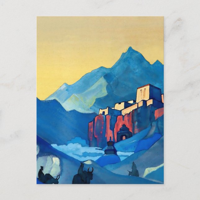 "The Stronghold of the Spirit" von Nicholas Roeric Postkarte (Vorderseite)