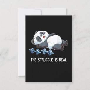 The Struggle is Real Panda Weightlifting Einladung