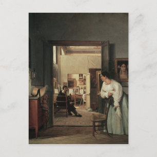The Studio of Ingres in Rome, 1818 Postkarte