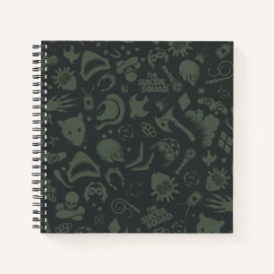 The Suicide Squad   Character Icon Pattern Notizbuch