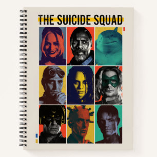 The Suicide Squad Retro Grid With Harley Quinn Notizbuch