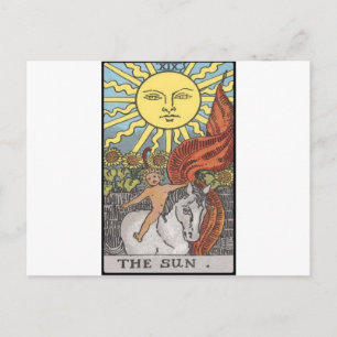 The Sun card tarot image Postkarte