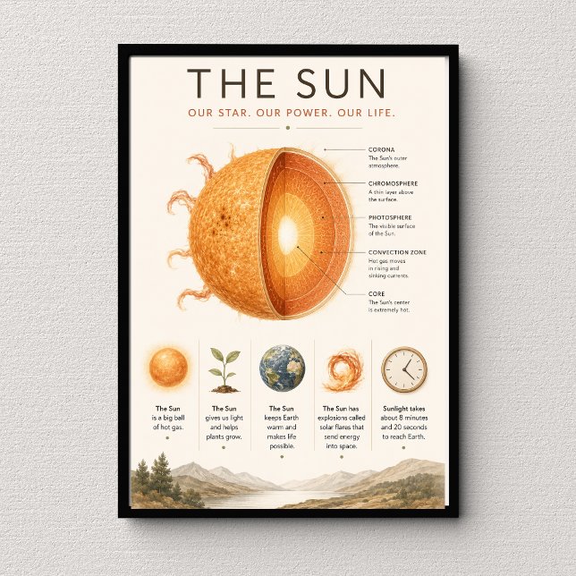 The Sun Educational | Sonnensystem Wissenschaft Poster (Von Creator hochgeladen)