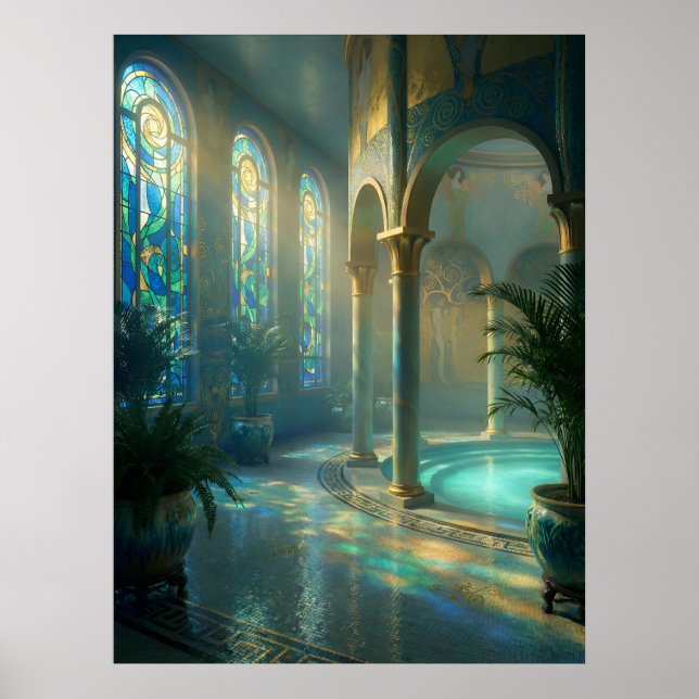 The Sunlit Bathing Hall Poster (Vorne)