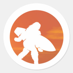 The Sunset Bigfoot Runder Aufkleber