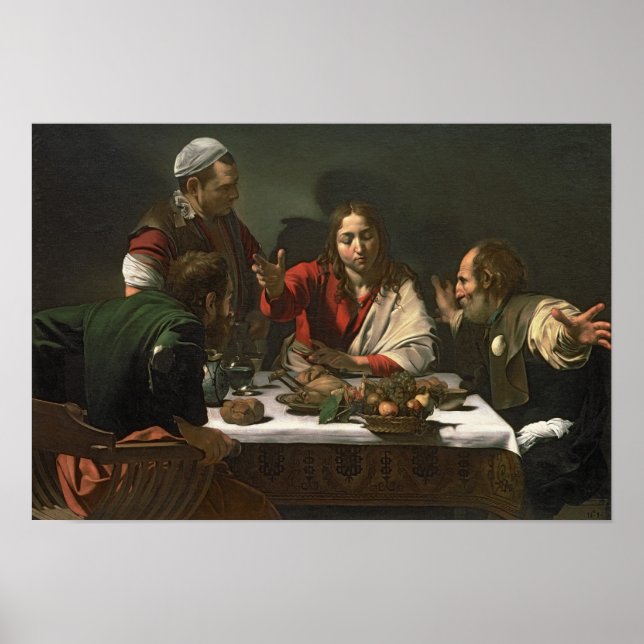 The Supper at Emmaus, 1601 Poster (Vorne)