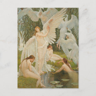 The Swan Maidens von Walter Crane Postkarte