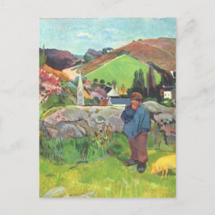 The Swineherd - Paul Gauguin Postkarte