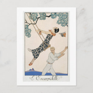 The Swing, 1923 (pochoir print) Postkarte
