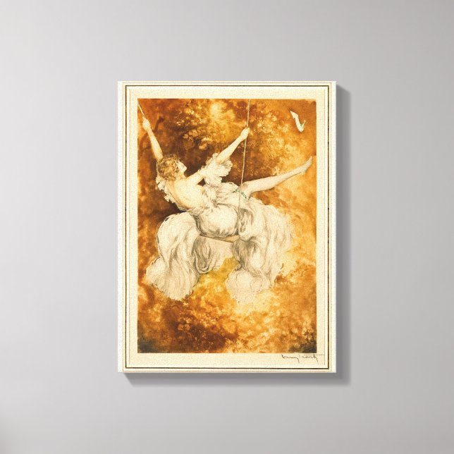 The Swing, 1928 von Louis Icart Leinwanddruck (Vorderseite)