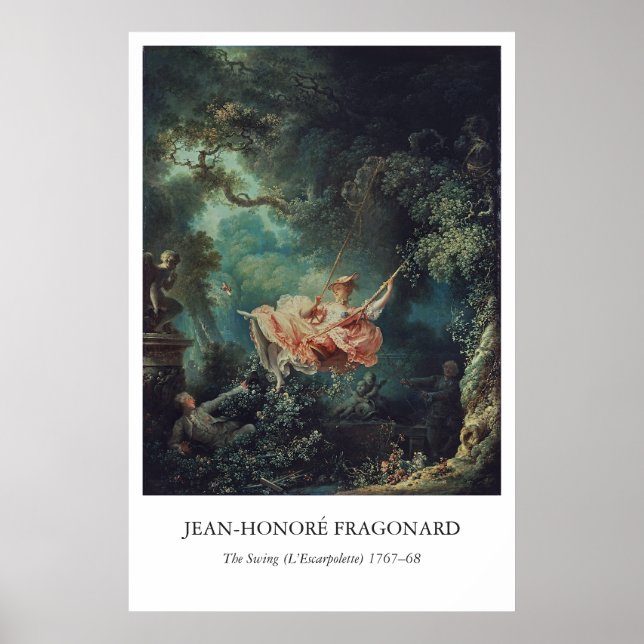 The Swing by Fragonard – Rococo Art Poster (Vorne)