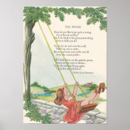 The Swing Robert Louis Stevenson Kinderzimmer Post Poster