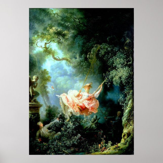 The Swing" von Jean-Honoré Fragonard Poster (Vorne)