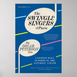 The Swingle Singers - Oscar Peterson Trio Jazz Poster