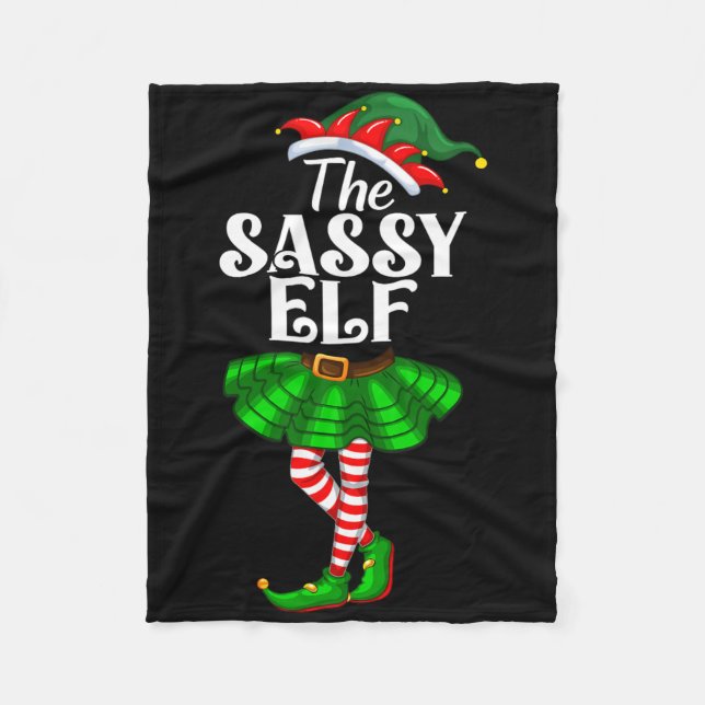 The Sy Elf Xmas Funny Christmas Matching Family Pa Fleecedecke (Vorderseite)