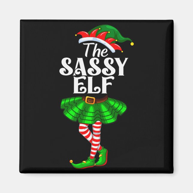 The Sy Elf Xmas Funny Christmas Matching Family Pa Magnet (Vorne)
