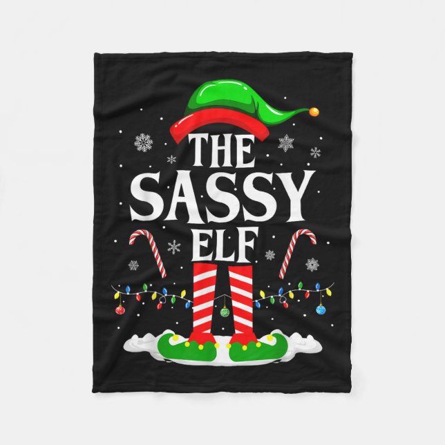 The Sy Elf Xmas Funny Matching Family Group Christ Fleecedecke (Vorderseite)