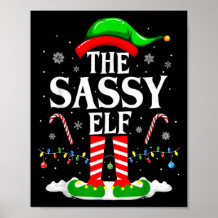 The Sy Elf Xmas Funny Matching Family Group Christ Poster