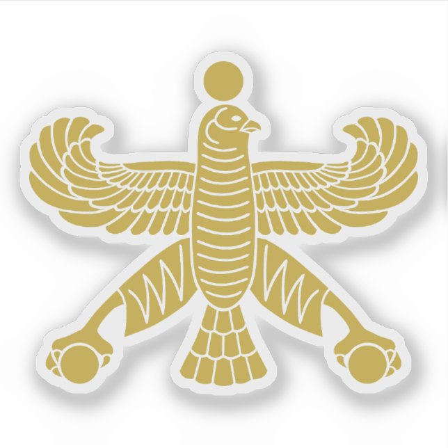 The symbol of the Achaemenid Falcon, Iran Aufkleber (Vorderseite)